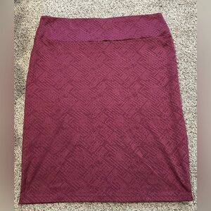 XL LuLaRoe Cassie Skirt Burgundy